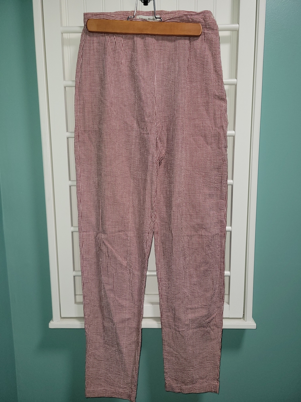 Johnny Heaven -Anthropologie- Vintage Red Gingham Pants. Size Medium